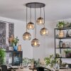 Koyoto Lampadario a sospensione, Lampada a sfera, Lampada a sospensione Oro, Nero, 5-Luci