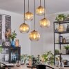 Koyoto Lampadario a sospensione, Lampada a sfera, Lampada a sospensione Oro, Nero, 5-Luci