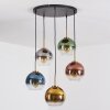 Koyoto Lampadario a sospensione, Lampada a sfera, Lampada a sospensione Oro, Nero, 5-Luci