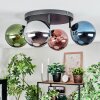 Gastor Plafoniera, Lampada a sfera Blu, Cromo, Verde, Ramato, Grigio fumo, 4-Luci