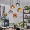 Koyoto Lampadario a sospensione, Lampada a sfera, Lampada a sospensione Oro, Nero, 5-Luci