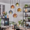 Koyoto Lampadario a sospensione, Lampada a sfera, Lampada a sospensione Oro, Nero, 5-Luci