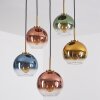 Koyoto Lampadario a sospensione, Lampada a sfera, Lampada a sospensione Oro, Nero, 5-Luci