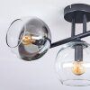 Koyoto Plafoniera, Lampada a sfera Ambrato, Chiaro, Grigio fumo, 3-Luci