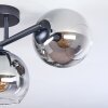 Koyoto Plafoniera, Lampada a sfera Chiaro, Grigio fumo, 3-Luci