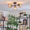 Koyoto Plafoniera, Lampada a sfera Ambrato, Chiaro, 3-Luci