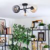 Koyoto Plafoniera, Lampada a sfera Ambrato, Chiaro, Grigio fumo, 3-Luci
