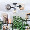 Koyoto Plafoniera, Lampada a sfera Ambrato, Chiaro, Grigio fumo, 3-Luci