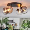 Gastor Plafoniera, Lampada a sfera Ambrato, Chiaro, Grigio fumo, 4-Luci