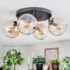 Koyoto Plafoniera, Lampada a sfera Ambrato, Chiaro, 4-Luci