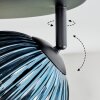 Koyoto Plafoniera, Lampada a sfera Blu, Oro, Ramato, 4-Luci