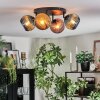 Koyoto Plafoniera, Lampada a sfera Blu, Oro, Ramato, 4-Luci