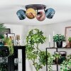 Koyoto Plafoniera, Lampada a sfera Blu, Oro, Ramato, 4-Luci