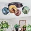 Koyoto Plafoniera, Lampada a sfera Blu, Oro, Verde, Ramato, 4-Luci