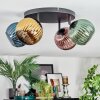 Koyoto Plafoniera, Lampada a sfera Blu, Oro, Verde, Ramato, 4-Luci