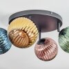 Koyoto Plafoniera, Lampada a sfera Blu, Oro, Verde, Ramato, 4-Luci