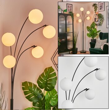 Gastor Lampada a sfera, Lampada da terra Bianco, 5-Luci