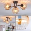 Koyoto Plafoniera, Lampada a sfera Ambrato, Chiaro, 3-Luci