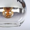 Koyoto Plafoniera, Lampada a sfera Cromo, Chiaro, Grigio fumo, 3-Luci