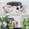 Koyoto Plafoniera, Lampada a sfera Ambrato, Chiaro, Grigio fumo, 4-Luci