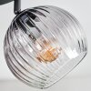 Koyoto Plafoniera, Lampada a sfera Ambrato, Chiaro, Grigio fumo, 4-Luci