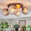 Koyoto Plafoniera, Lampada a sfera Ambrato, Chiaro, Grigio fumo, 4-Luci
