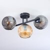 Ripoll Plafoniera, Lampada a sfera Ambrato, Grigio fumo, 3-Luci