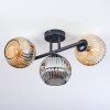 Ripoll Plafoniera, Lampada a sfera Ambrato, Grigio fumo, 3-Luci