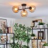 Koyoto Plafoniera, Lampada a sfera Ambrato, 3-Luci