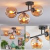 Koyoto Plafoniera, Lampada a sfera Ambrato, 3-Luci