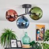 Koyoto Plafoniera, Lampada a sfera Blu, Verde, Ramato, 3-Luci