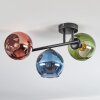 Koyoto Plafoniera, Lampada a sfera Blu, Verde, Ramato, 3-Luci