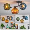 Koyoto Plafoniera, Lampada a sfera Blu, Oro, Verde, 3-Luci