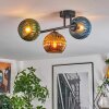 Koyoto Plafoniera, Lampada a sfera Blu, Oro, Verde, 3-Luci