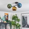 Koyoto Plafoniera, Lampada a sfera Blu, Oro, Verde, 3-Luci