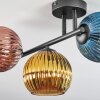 Koyoto Plafoniera, Lampada a sfera Blu, Oro, Ramato, 3-Luci