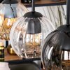 Koyoto Lampadario a sospensione, Lampada a sfera, Lampada a sospensione Écru, Nero, 3-Luci