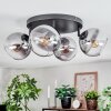 Koyoto Plafoniera, Lampada a sfera Chiaro, Grigio fumo, 4-Luci