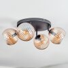 Koyoto Plafoniera, Lampada a sfera Ambrato, 4-Luci
