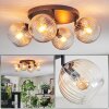 Koyoto Plafoniera, Lampada a sfera Ambrato, Chiaro, 4-Luci