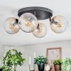 Koyoto Plafoniera, Lampada a sfera Ambrato, Chiaro, 4-Luci