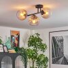 Koyoto Plafoniera, Lampada a sfera Ambrato, Chiaro, Grigio fumo, 3-Luci