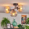 Koyoto Plafoniera, Lampada a sfera Ambrato, Chiaro, Grigio fumo, 3-Luci