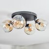 Ripoll Plafoniera, Lampada a sfera Ambrato, Chiaro, 4-Luci