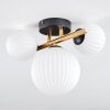 Chehalis Plafoniera, Lampada a sfera Oro, Nero, 3-Luci