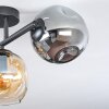 Ripoll Plafoniera, Lampada a sfera Ambrato, Grigio fumo, 3-Luci