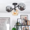 Ripoll Plafoniera, Lampada a sfera Ambrato, Grigio fumo, 3-Luci