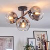 Ripoll Plafoniera, Lampada a sfera Chiaro, Grigio fumo, 3-Luci