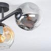 Ripoll Plafoniera, Lampada a sfera Ambrato, Chiaro, Grigio fumo, 3-Luci