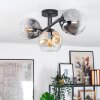 Ripoll Plafoniera, Lampada a sfera Ambrato, Chiaro, Grigio fumo, 3-Luci